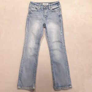 BKE Conner Boot Stretch Jeans Sz.14 Boys Lightwashed Blue 26" Inseam
